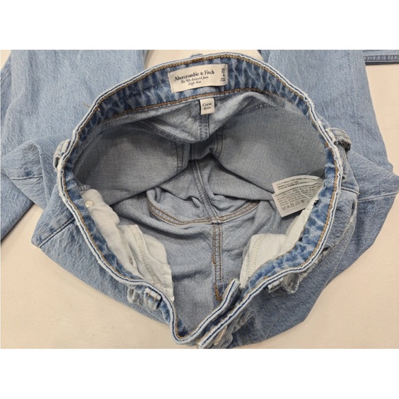 Abercrombie & Fitch The 90s Relaxed Jeans High Rise Curve Love 28 EXTRA LONG XL - Picture 5 of 11